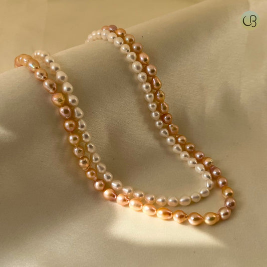 Two Layer Oval Pearl Neckklace - CherishBox