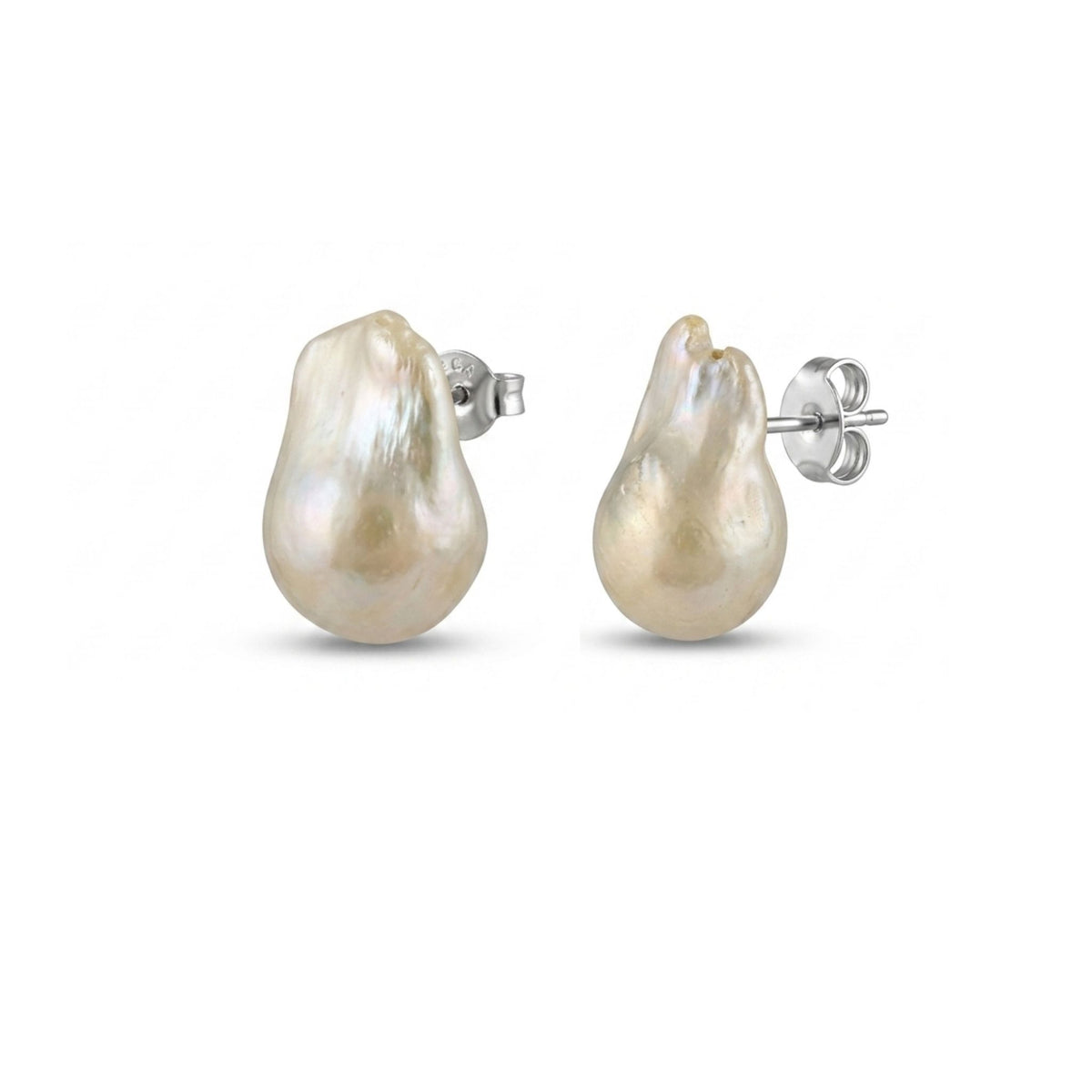 AAA+ Big Baroque Pearl Stud - CherishBox Earrings