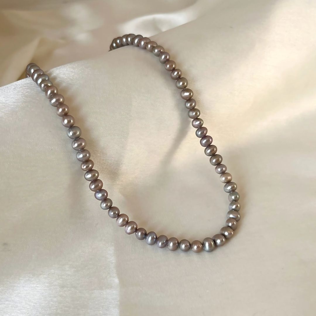 Grey Unshaped Pearl Necklace - CherishBox