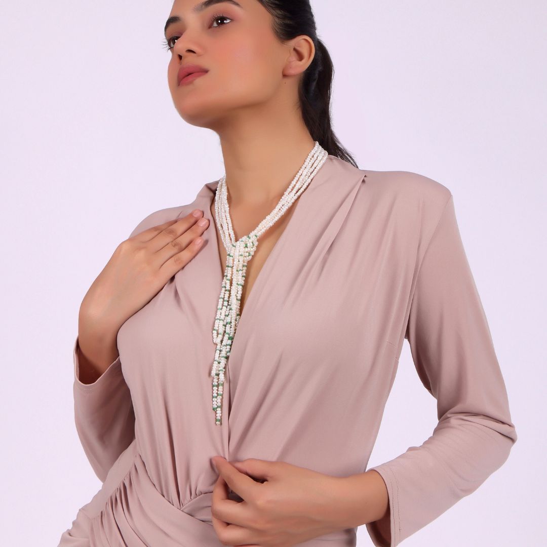 Cherish Bx Shop The Two Layer Peach Pearl Necklace CherishBox  