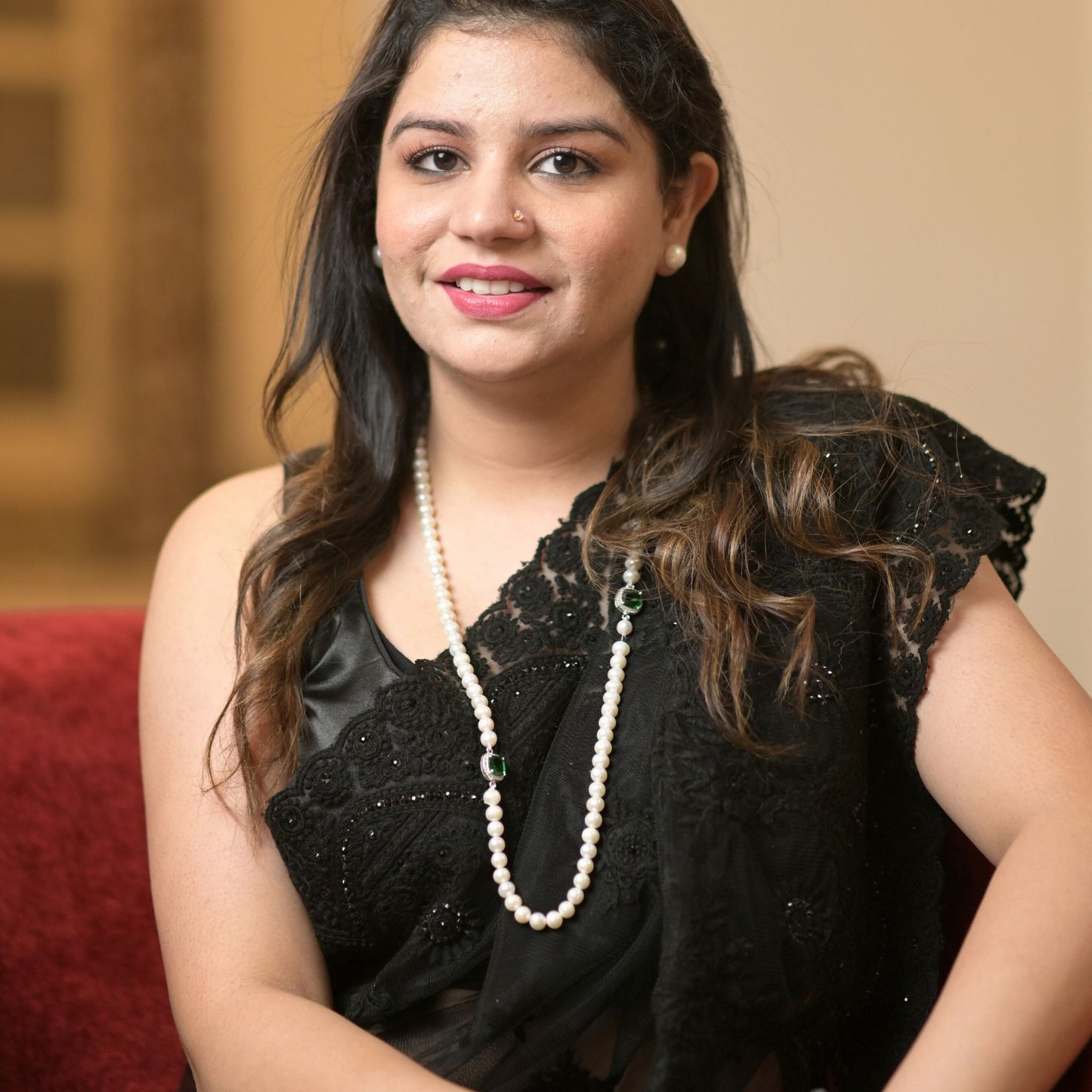 Beautiful Long Layered Pearl Necklace - CherishBox