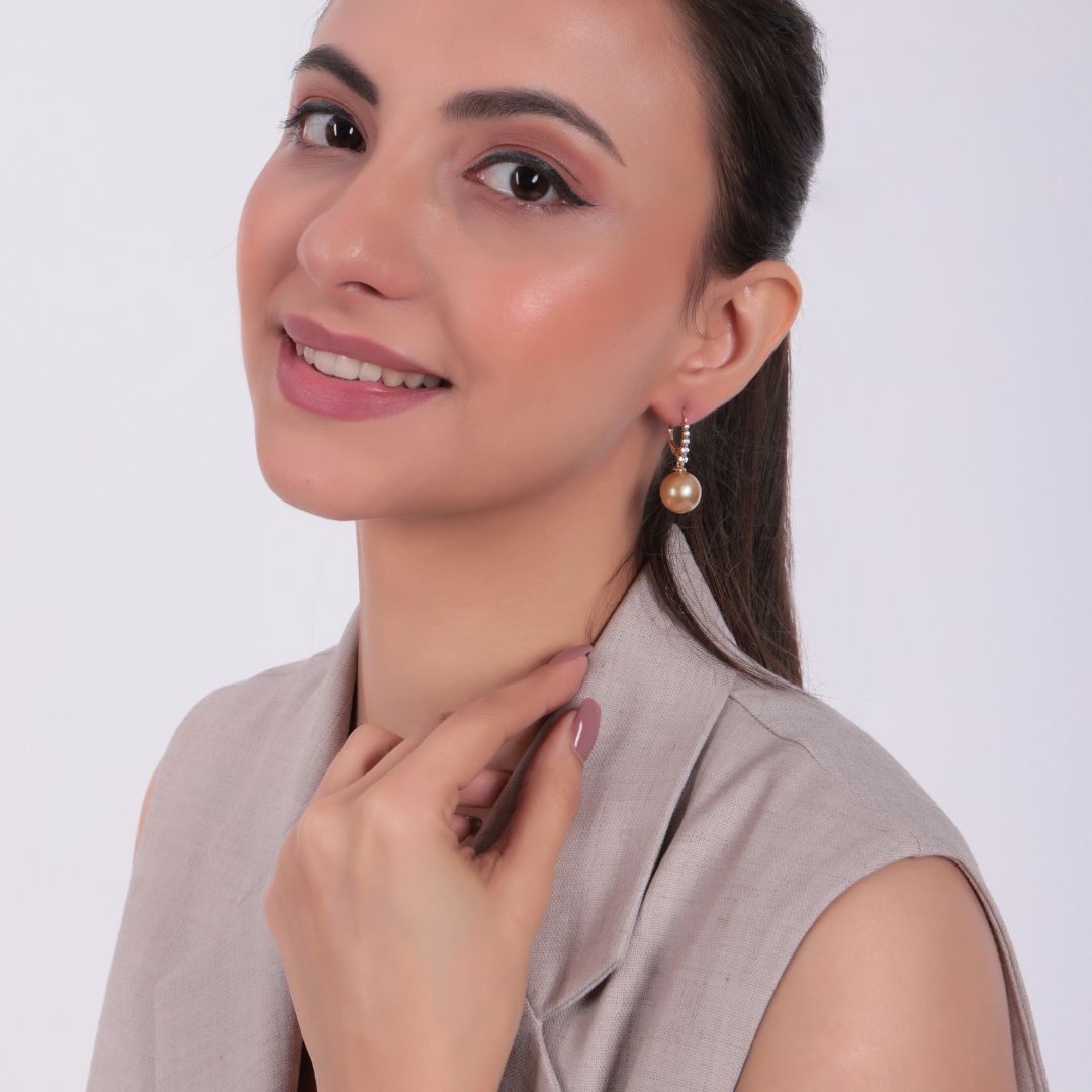 Dewdrop | Golden Luxe South Sea Pearl Earrings