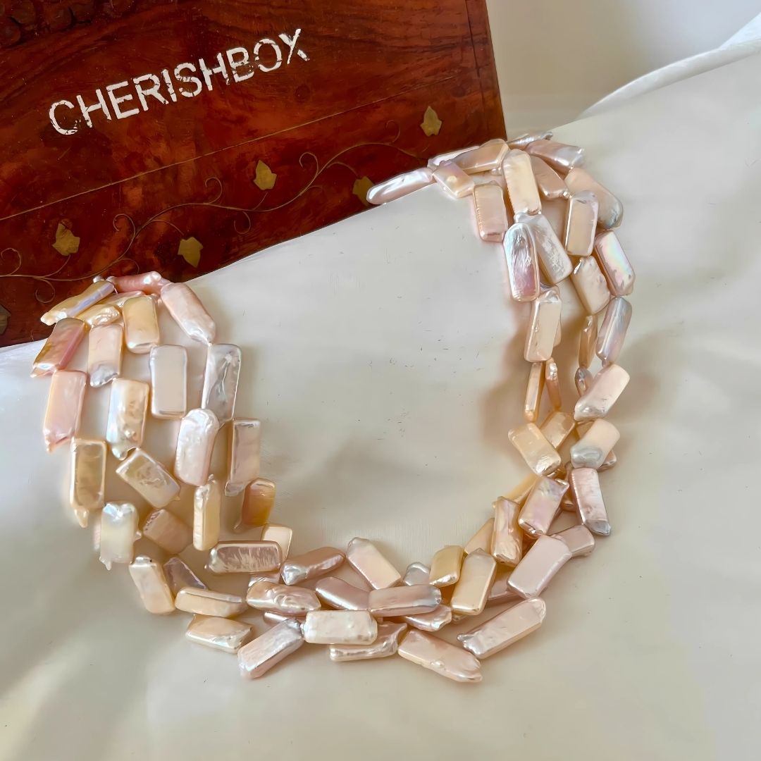 Stack of BIWA Pearl Necklace - CherishBox