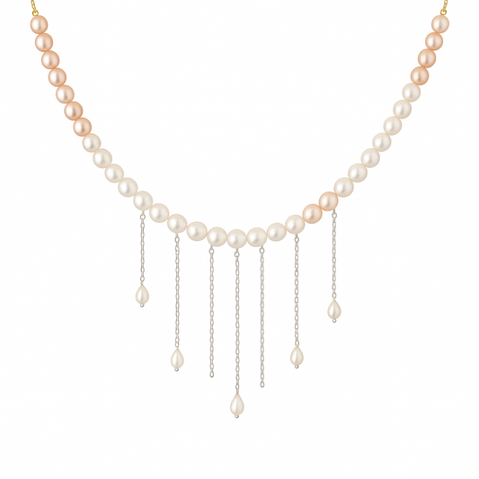 Stylish Real pearl necklace for parties - CherishBox