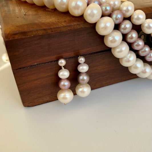 Three Layer Freshwater pearl Choker - CherishBox