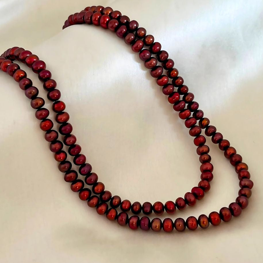 Two_Layered_Red_Pearl_Necklace_-_CherishBox
