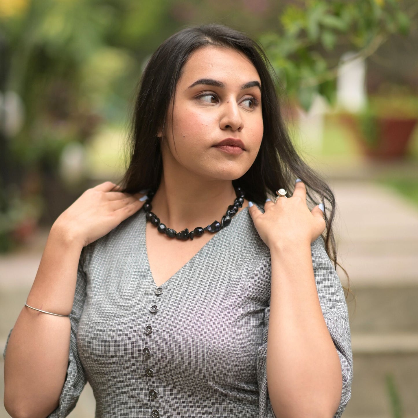Black Baroque Pearl Necklace - CherishBox