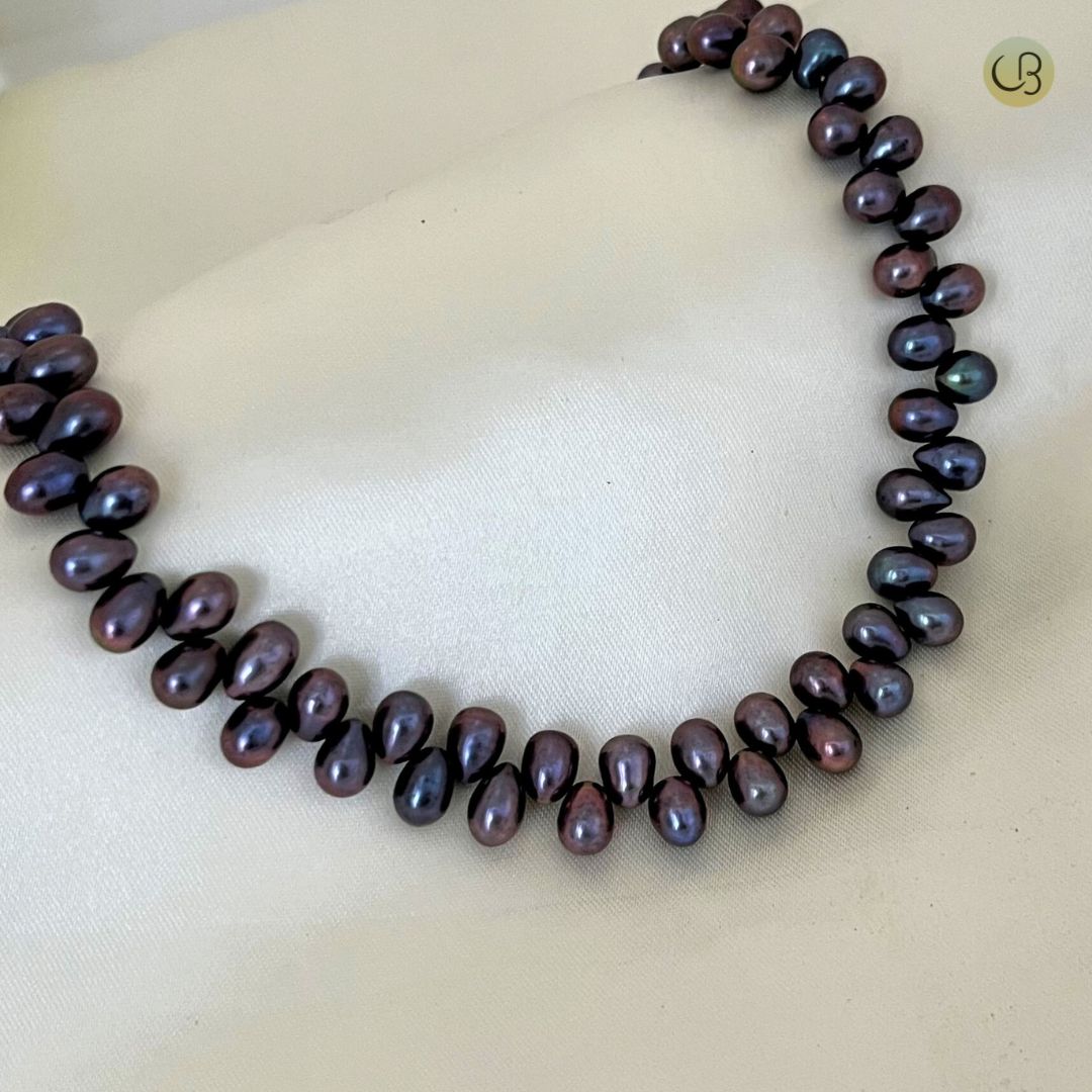 Fancy Blue Pearl Choker Necklace - CherishBox