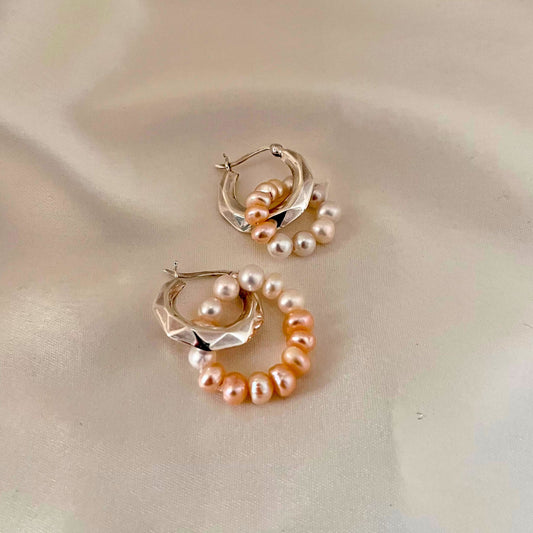 CherishBox Hoop Pearl Earrings - CherishBox