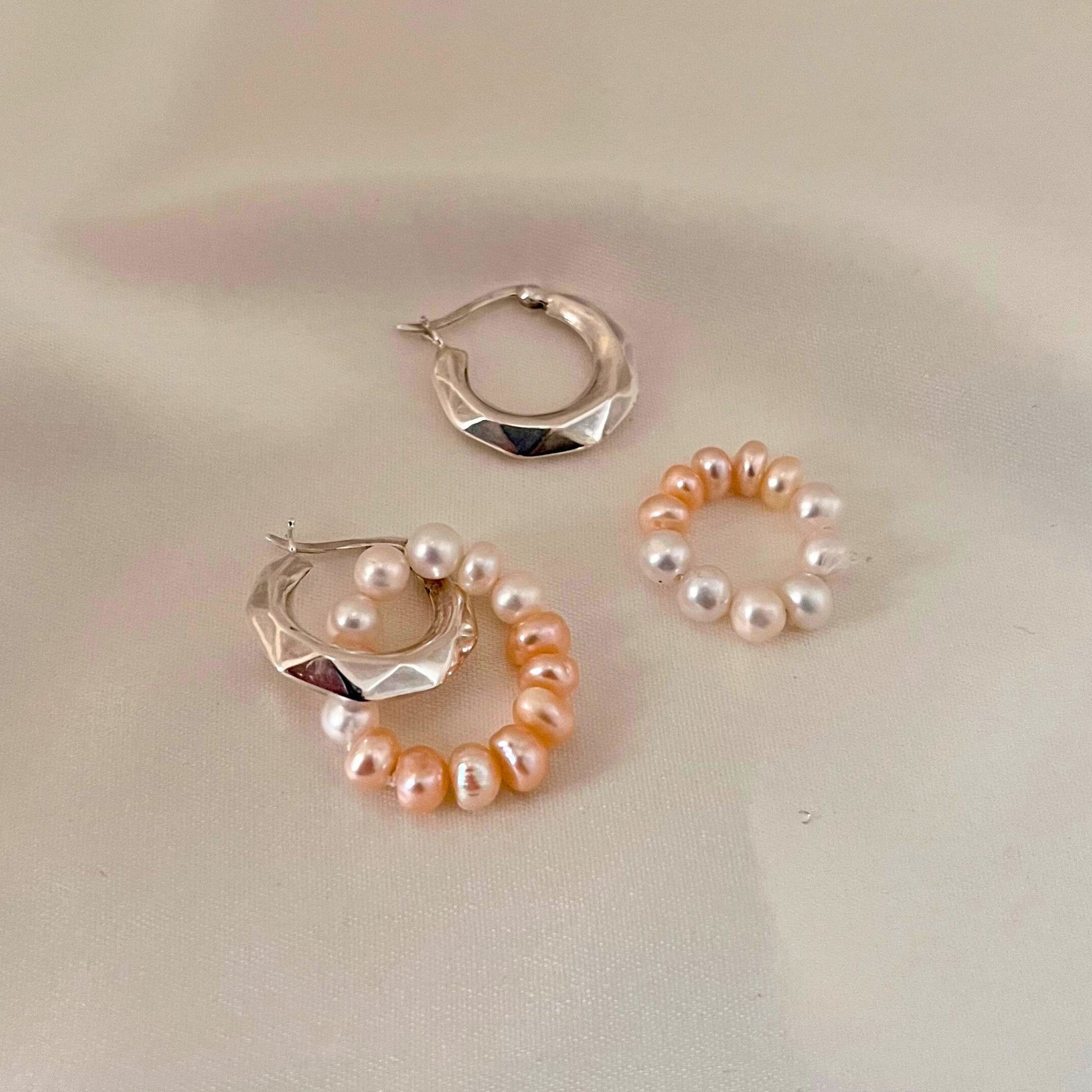 CherishBox Hoop Pearl Earrings