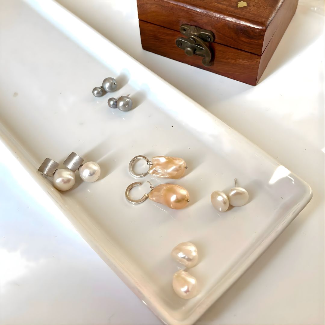 CherishBox Pearl Essentials Earring Combo – 5-in-1