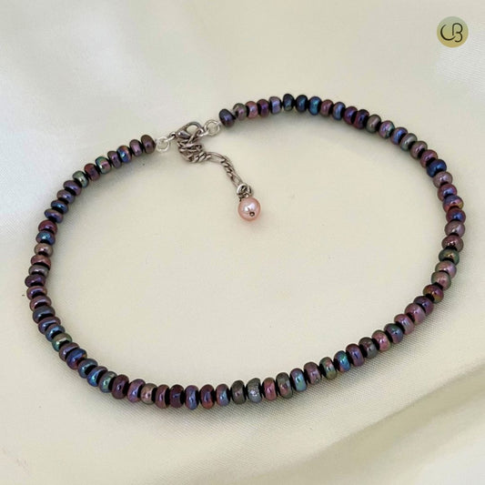 Midnight Blue Pearl Necklace