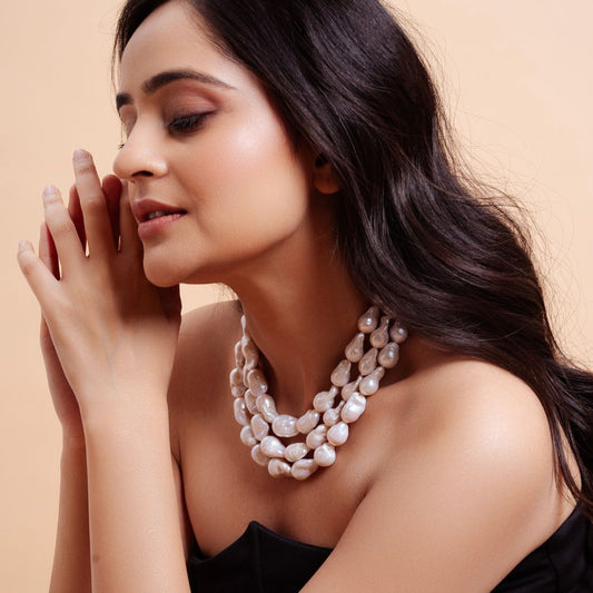 White Baroque Pearl Necklace - CherishBox