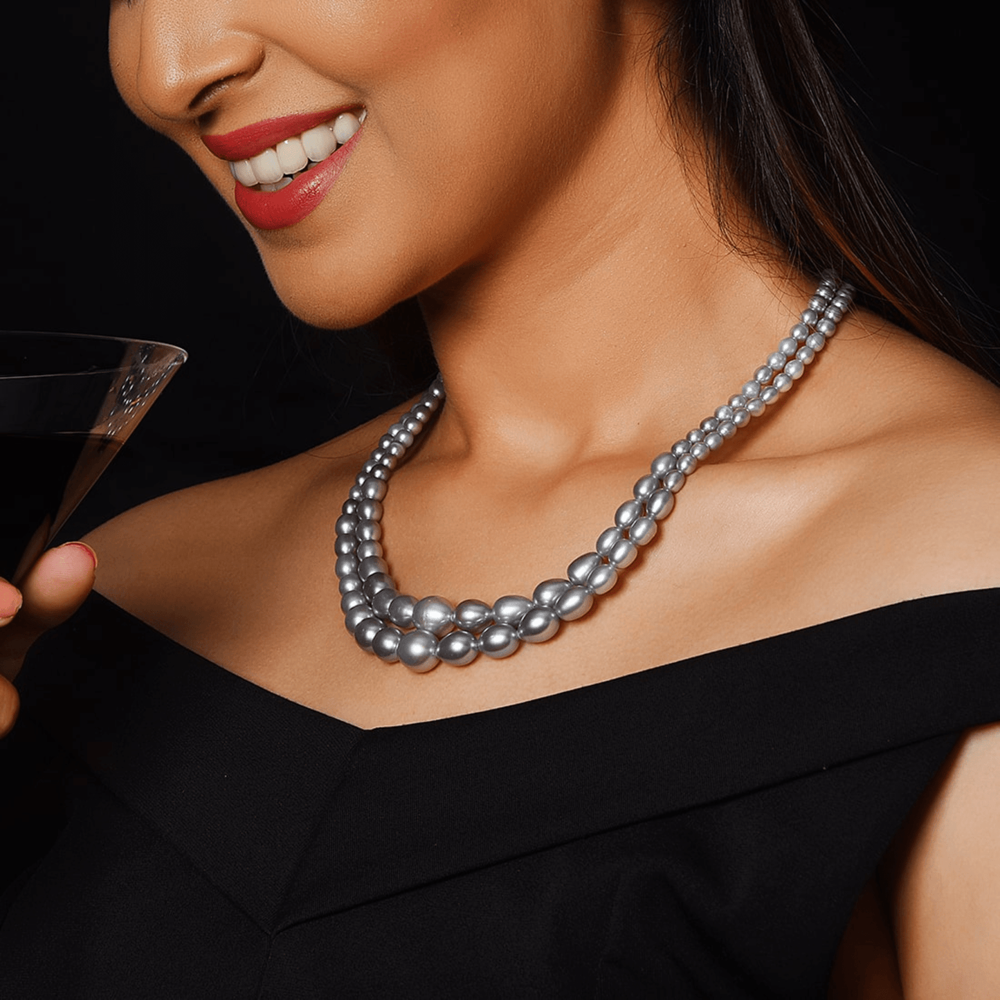 Graded Grey Pearl Necklace - CherishBox