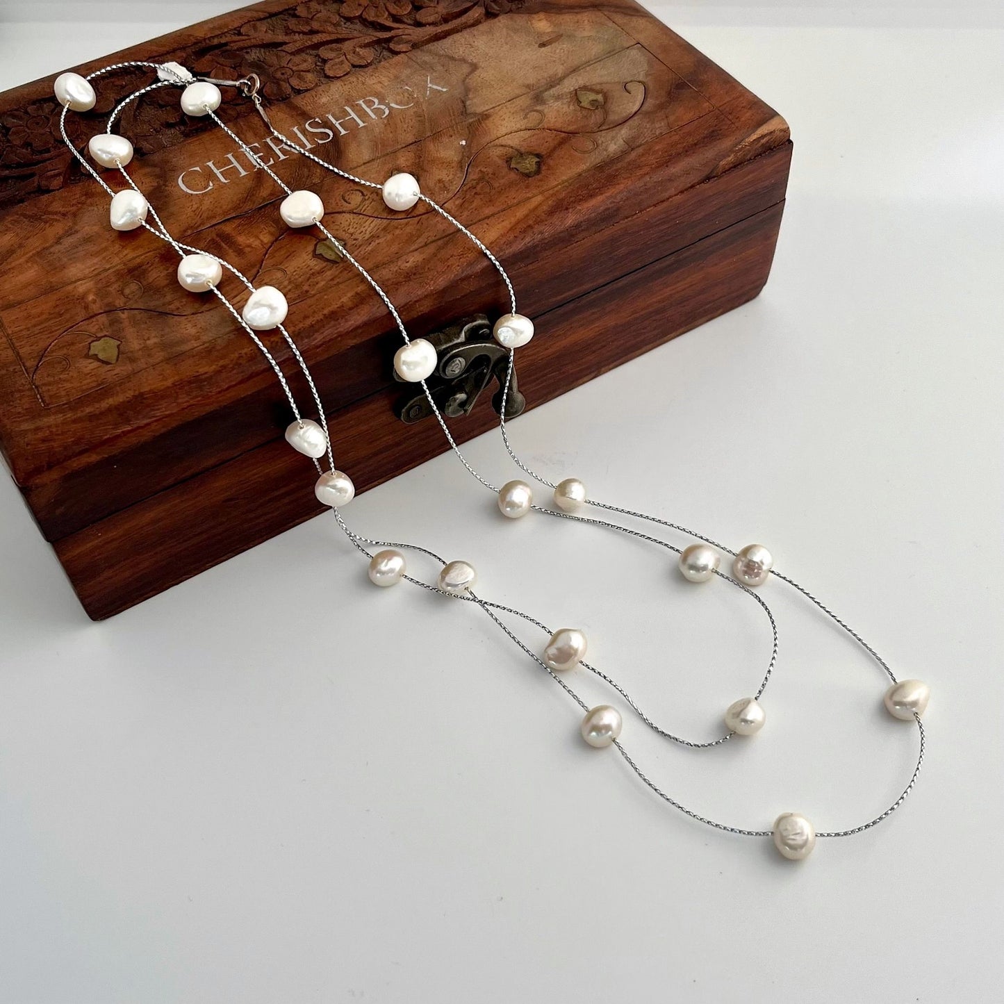 Long CherishBox Pearl Chain -