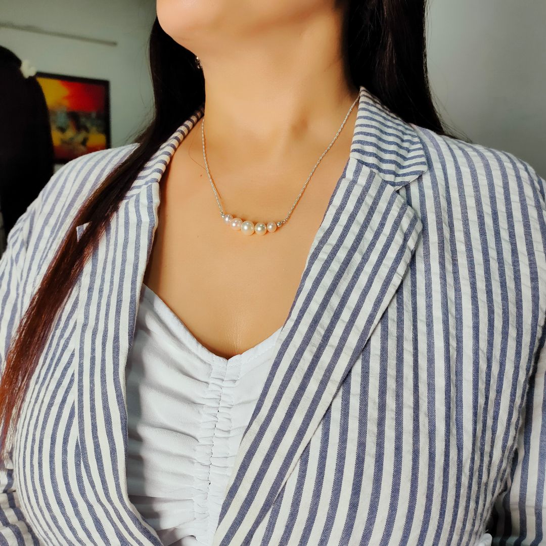 Chakra Phool 3 layer Combo Pearl Necklace Set