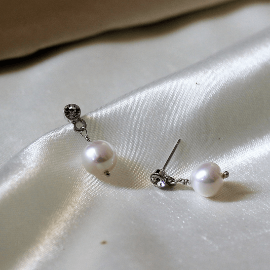 Simple Pearl Earrings – Tear Drop Pearl Earrings