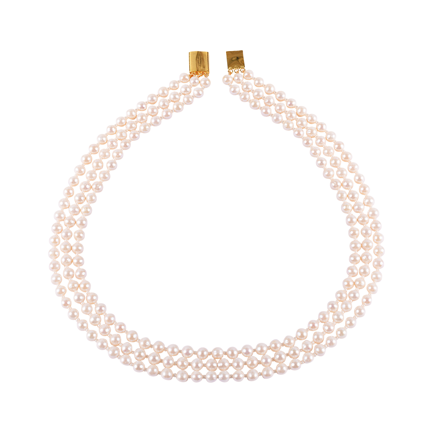 3 layer White Pearl Necklace - CherishBox