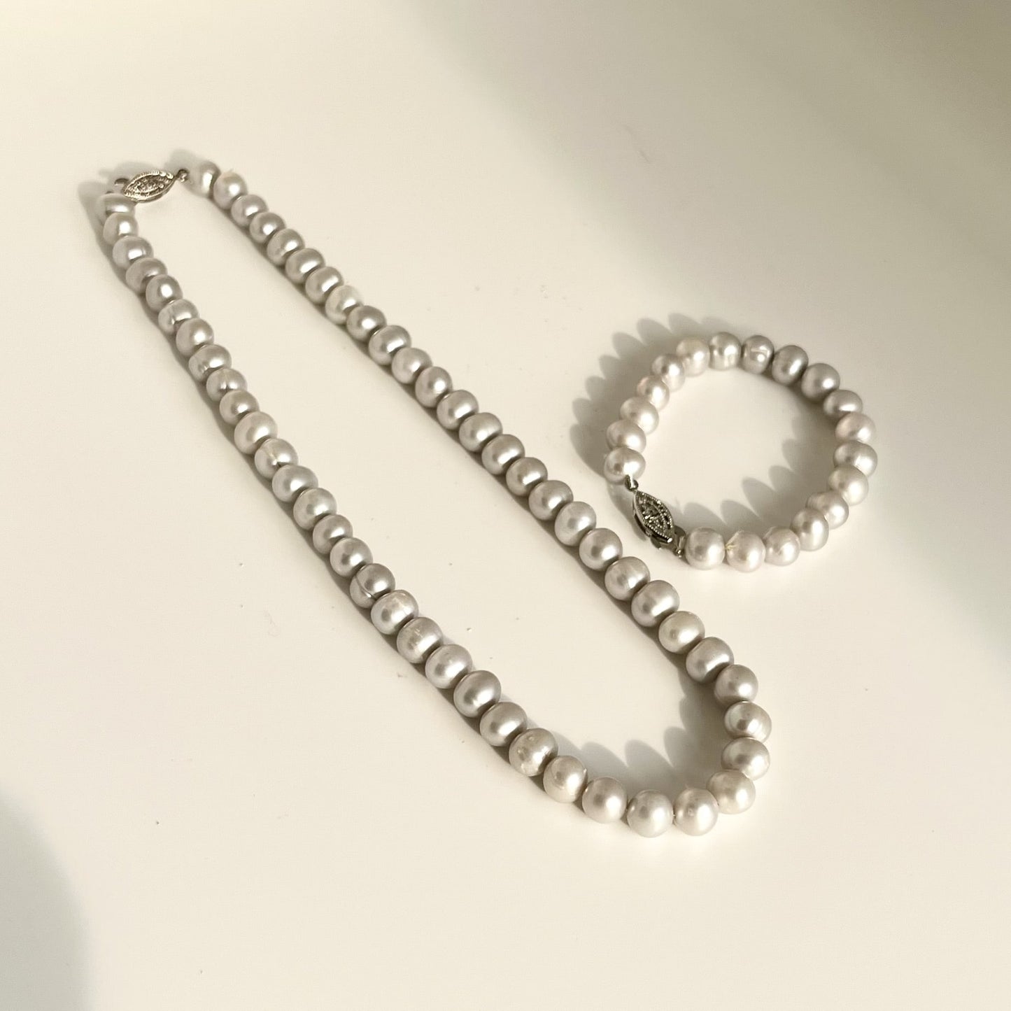 Grey Pearl Necklace Set - CherishBox