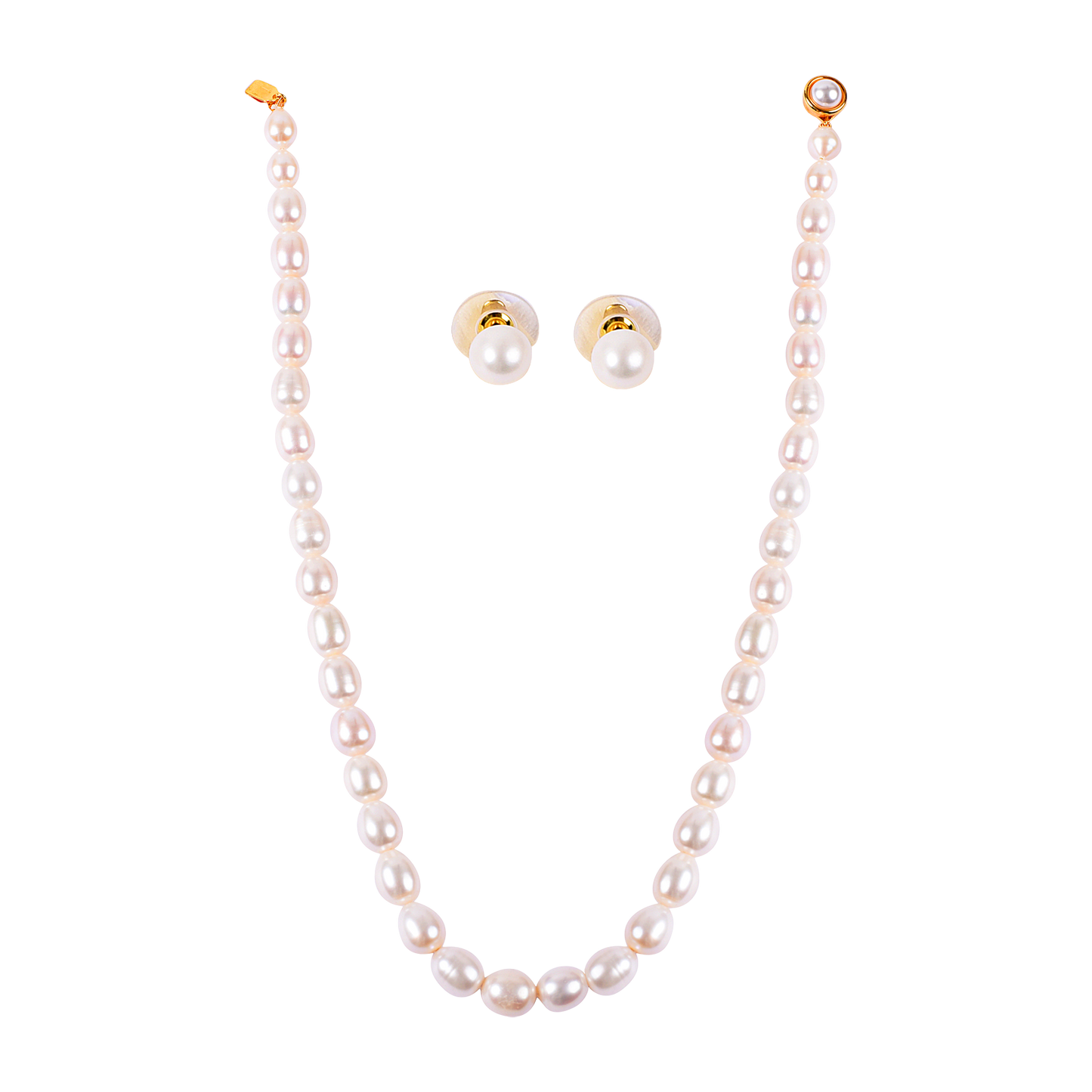 Oval Pearl Strand with Studs - CherishBox