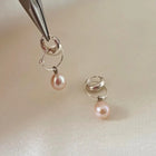 Halo Blush Pink Freshwater Pearl Hoop Earrings | CherishBox
