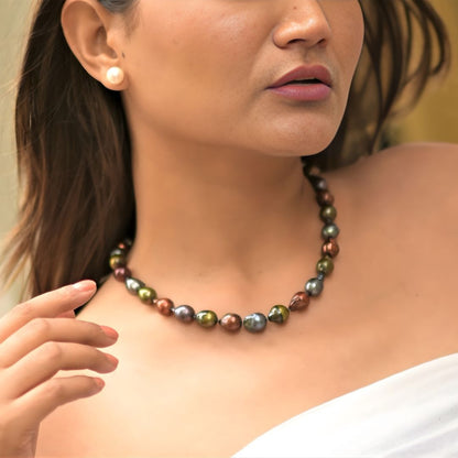 16inch dark baroque pearl necklace - cherishbox