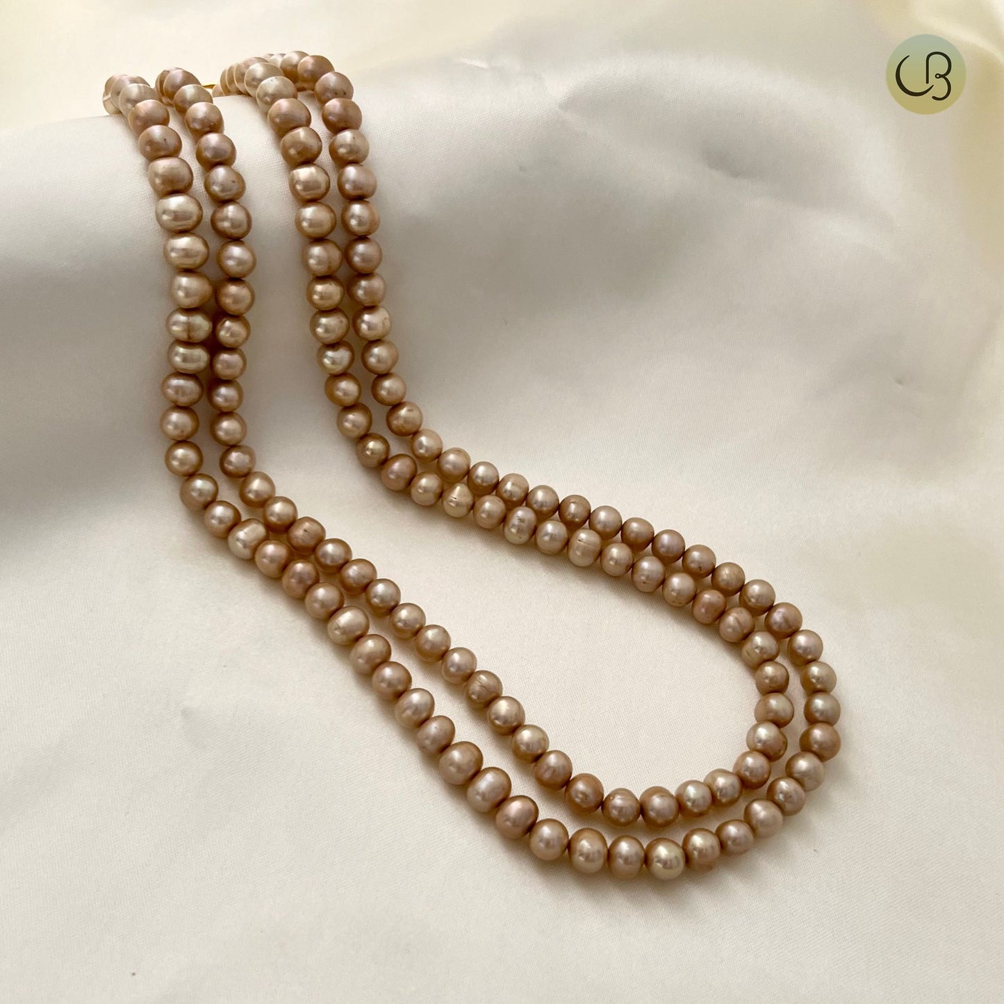 Two Layer Golden Pearl Necklace -CherishBox