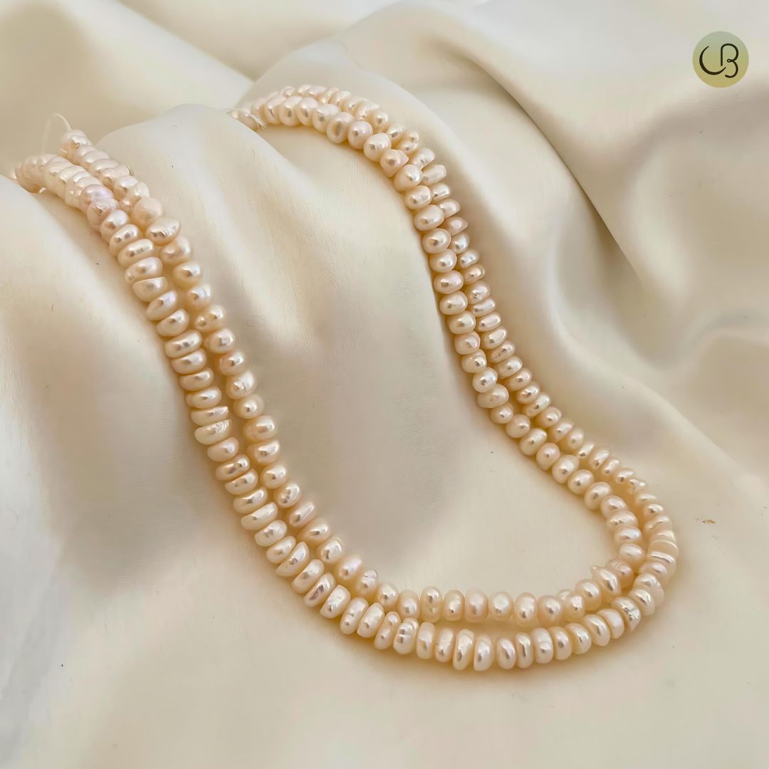 Two Strand Milky White Unshaped Pearl Necklace - CherishBox