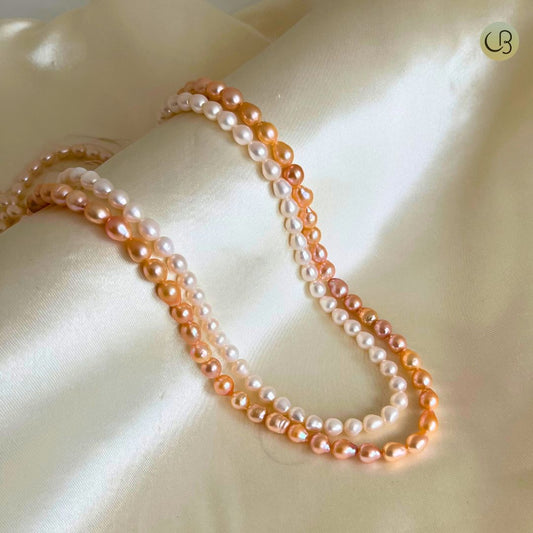 Two Layer Oval Pearl Necklace - CherishBox