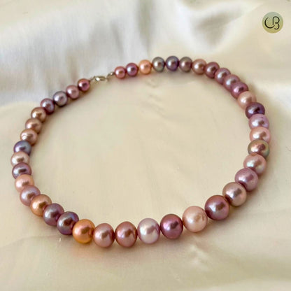 Big Round Pearl Necklace in shades of Lavender - CherishBox