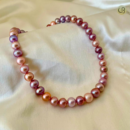 Big Round Pearl Necklace in shades of Lavender - CherishBox