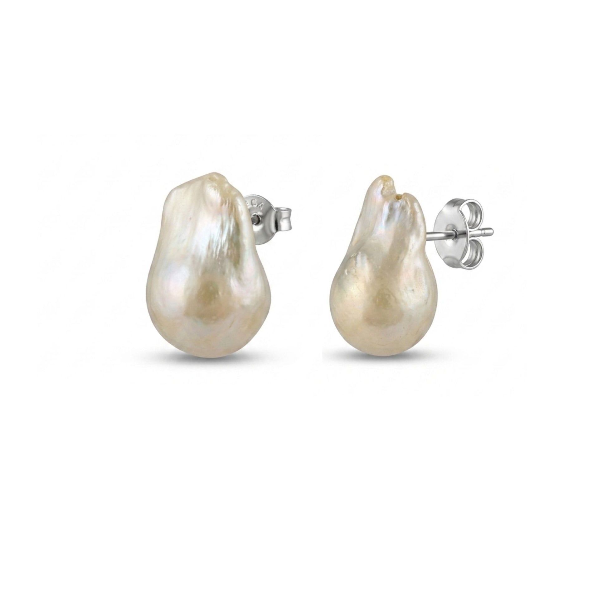 AAA+ Big Baroque Pearl Stud - CherishBox Earrings