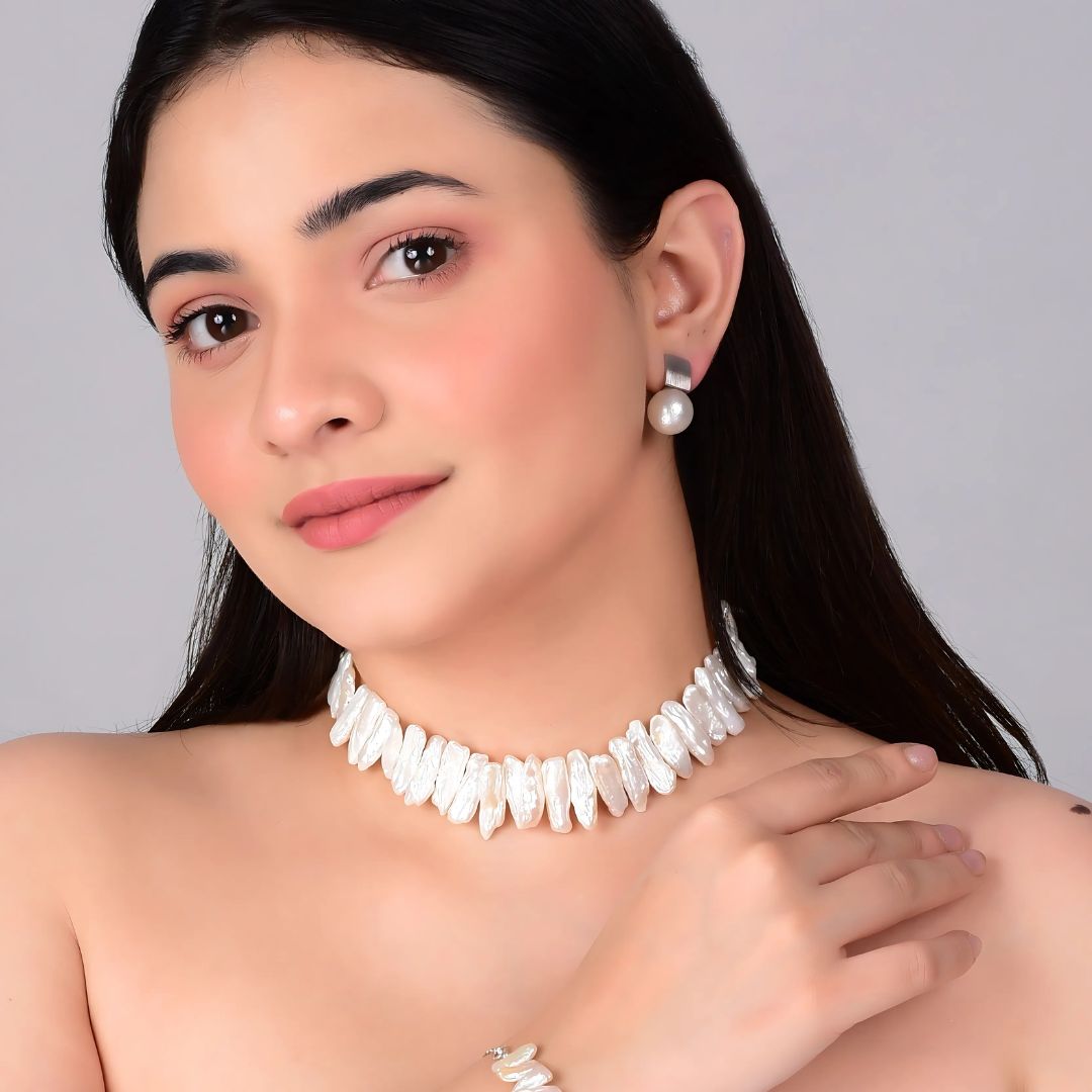 BIWA Pearl Necklace & Earring Set - CherishBox