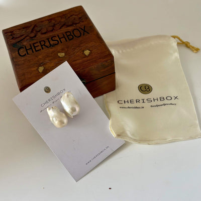 Baroque Pearl Stud Earrings - CherishBox