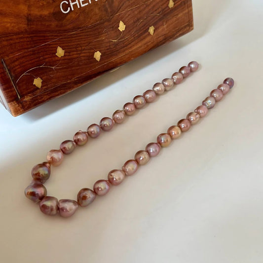 Beautiful Baroque Pearl Necklace in Shades of Pink - CherishBox