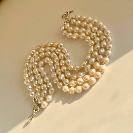 Beautiful White Choker Necklace in 92.5 Sterling Silver - CherishBox