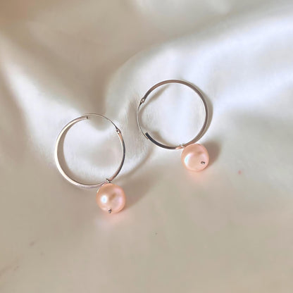 Big Pearl Hoop Earring CherishBox