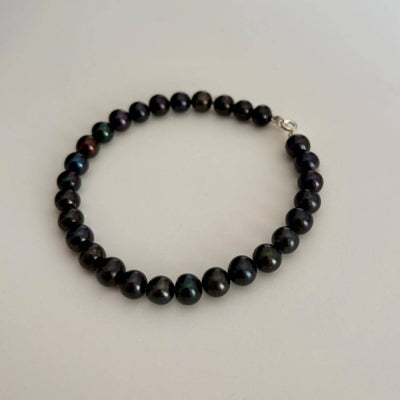 Black Pearl Bracelet with 92.5 Sterling Silver Hook - CherishBox