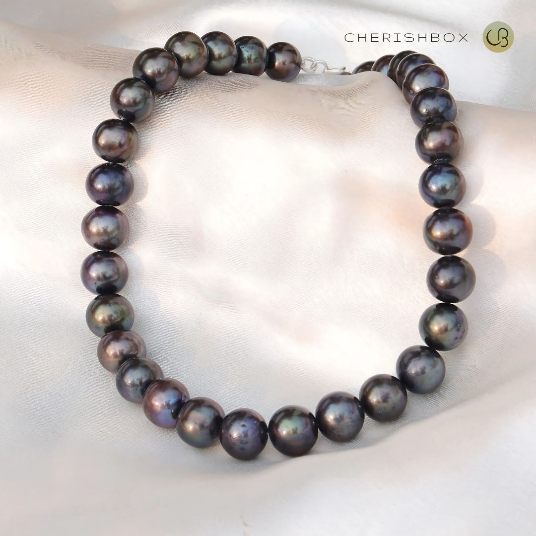 Black Real Freshwater Pearl Necklace - CherishBox