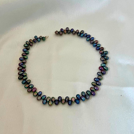 Blue Bob - Zig Zag Pearl Choker Necklace | CherishBox Real Pearls