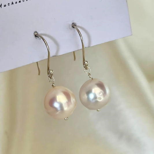White Baroque Pearl Drop Earring