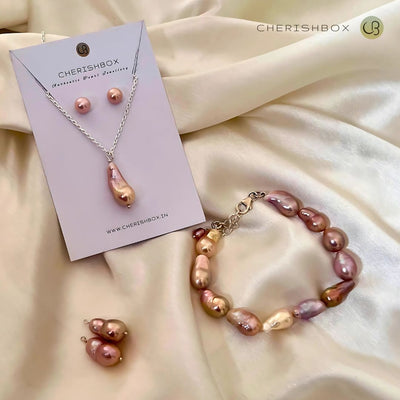 Buy Real Pearl Jewellery Set - CherishBox