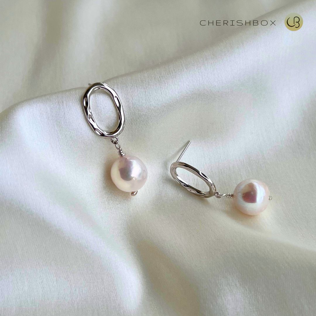 Beautiful Freshwater Pear Earrings - CherishBox