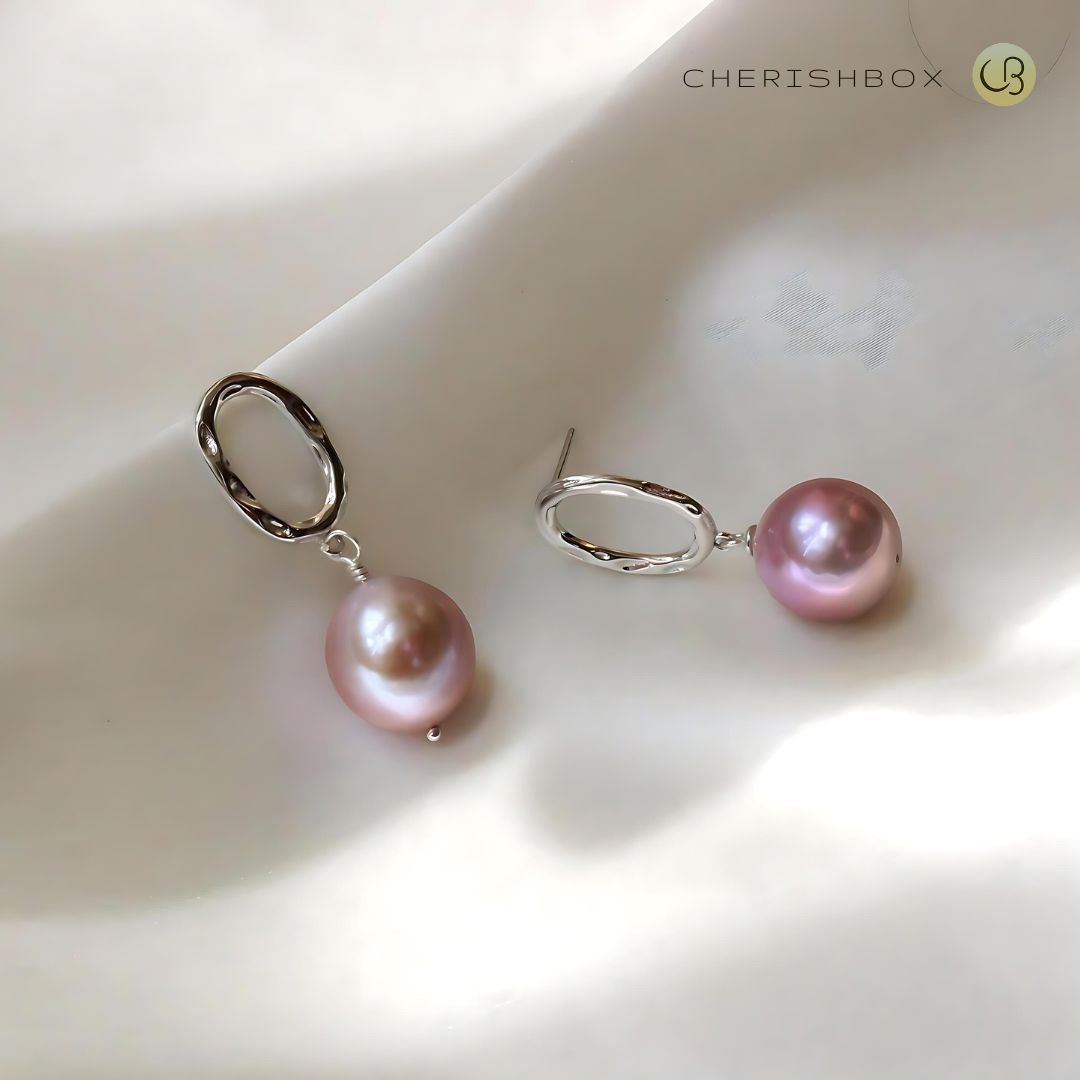 Lavender Pearl Earrings - CherishBox