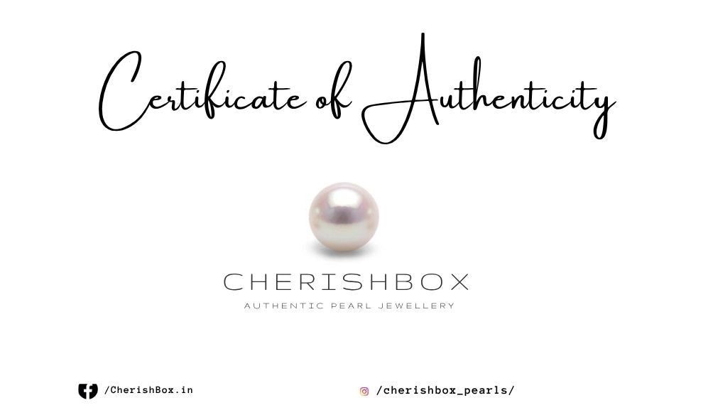 Authenticity Certificate- CherishBox Authentic Pearl Jewellery 