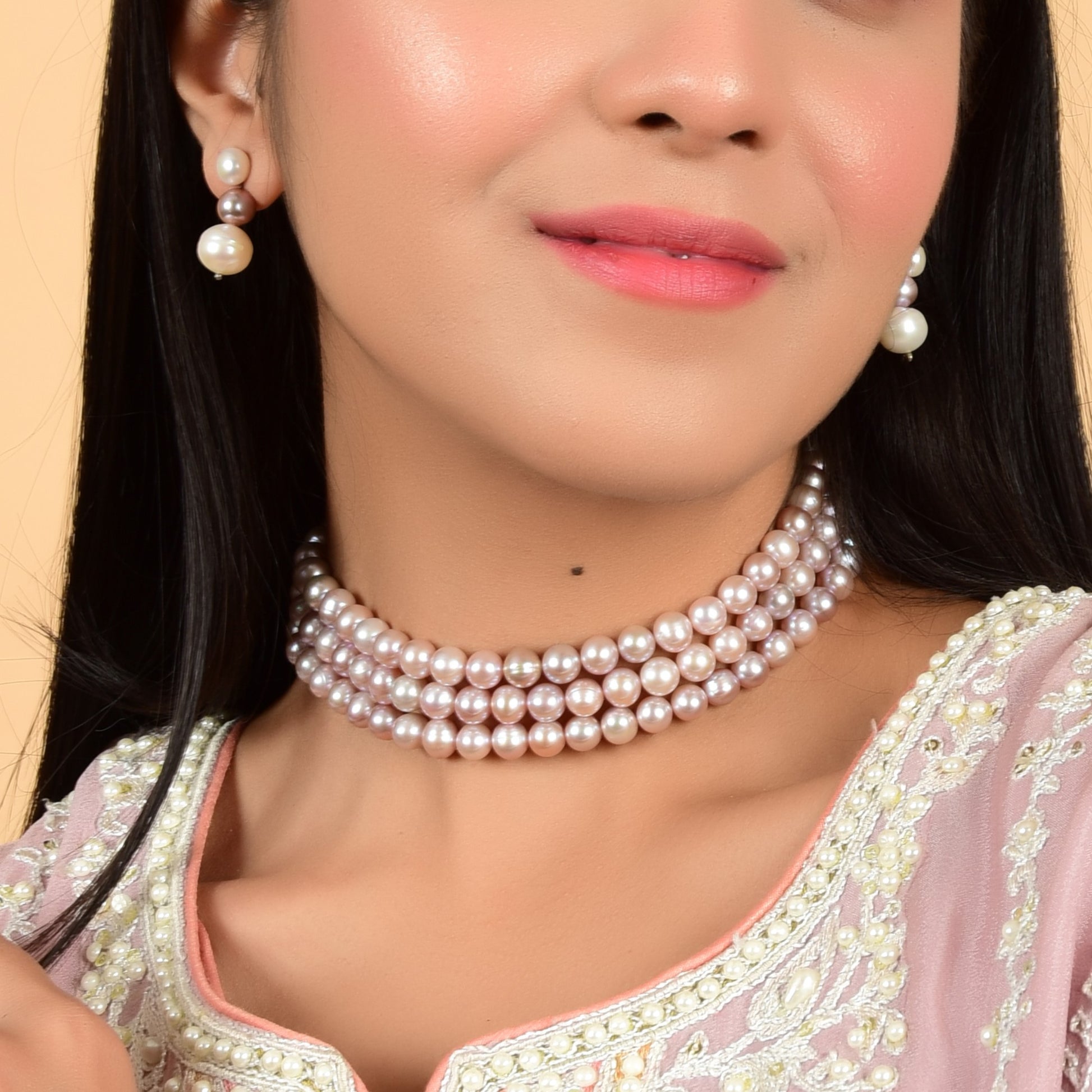 Lavender Pearl Choker Set - CherishBox