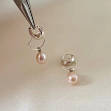 Halo Blush Pink Freshwater Pearl Hoop Earrings | CherishBox