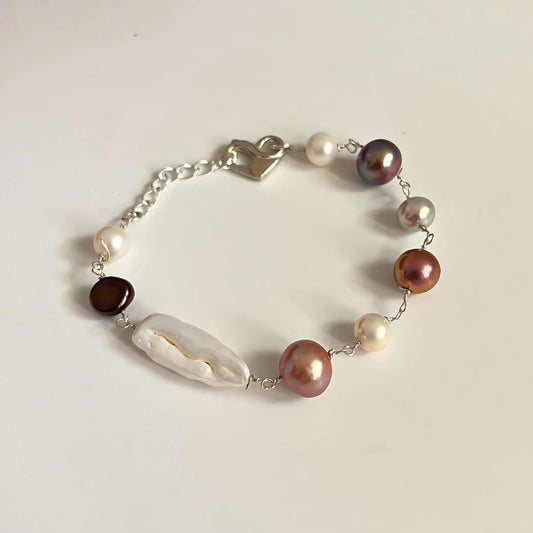 Handcrafted Beaded Pearl Bracelet - CherishBox