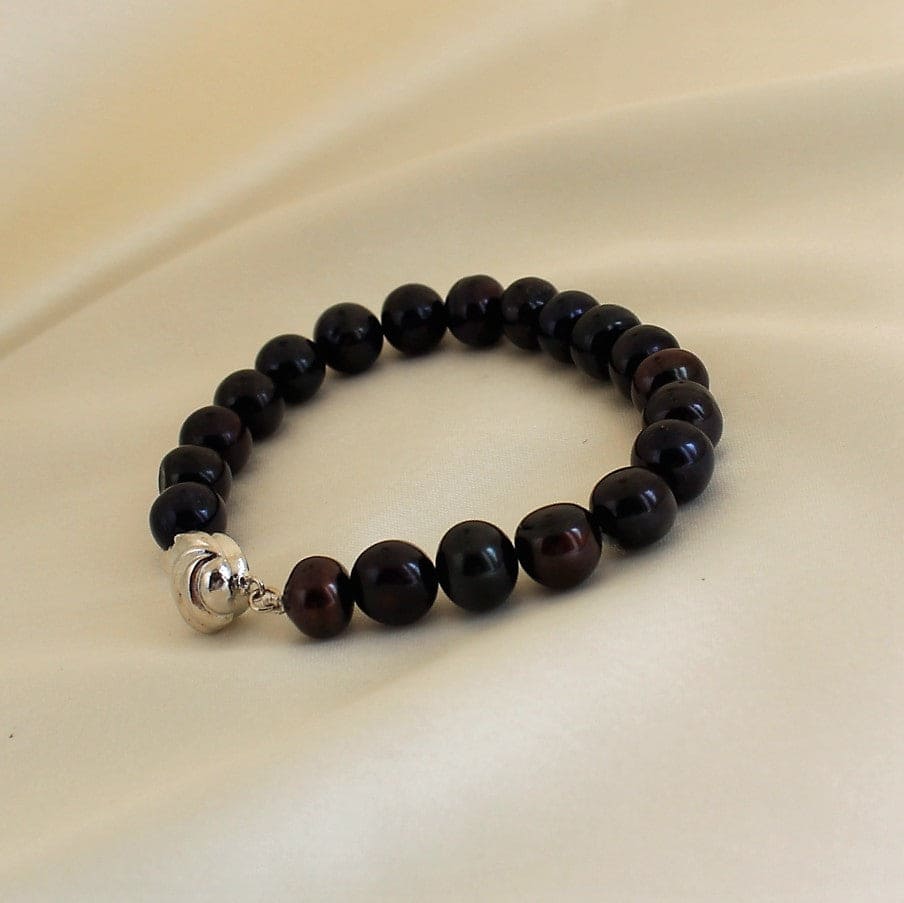 Black Round Pearl Bracelet