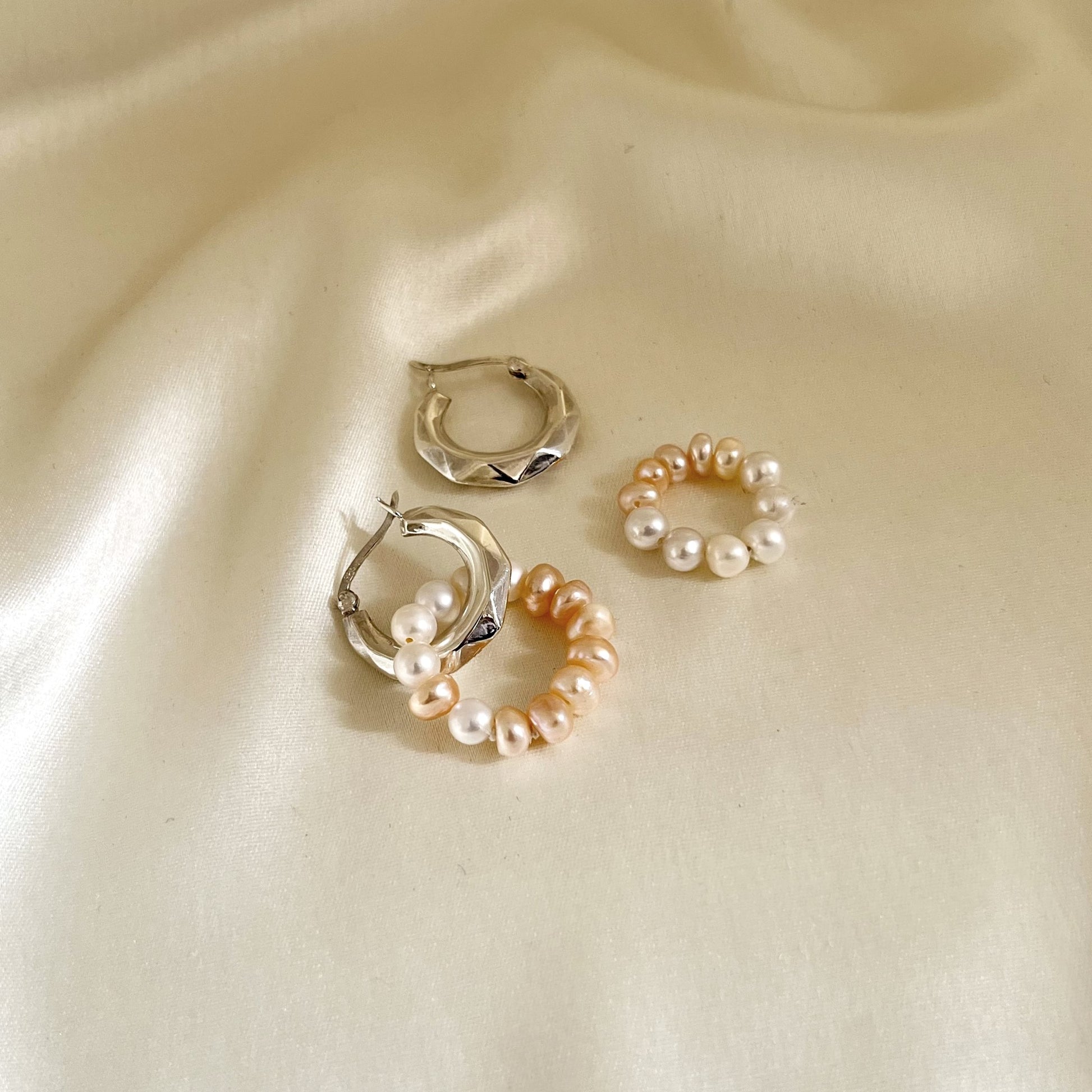CherishBox Hoop Pearl Earrings - CherishBox